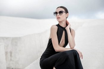 Alberto Burri's Grande Cretto is the background for Blackfin's campaign.