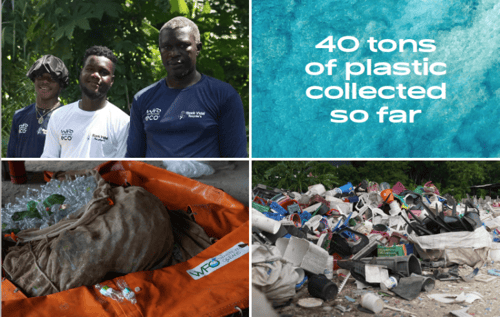 Eco sponsored river and beach clean-ups in the Dominican Republic.