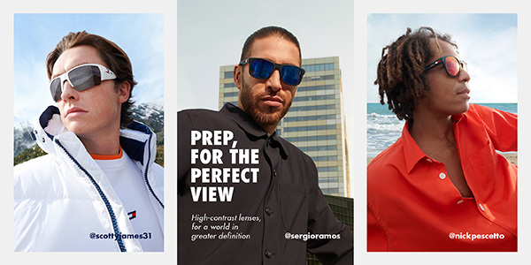 Tre atleti di fama mondiale interpretano la campagna della collezione eyewear Tommy Hilfiger.