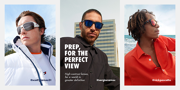 Three internationally famous athletes star in the advertising campaign for the Tommy Hilfiger eyewear collection.